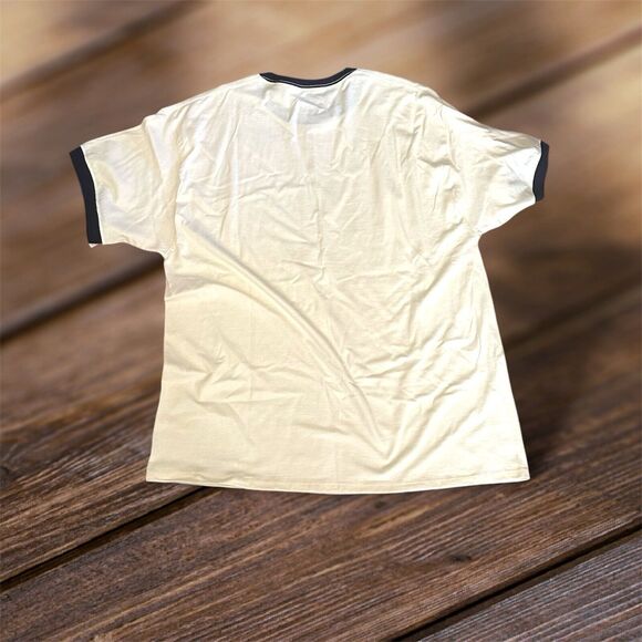 NWT Champion Mens Xl Ringer T-shirt Rec Club Intramural Sports Graphic Cream - Picture 2 of 8